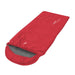Outwell Campion Junior Sleeping Bag - Red feature image of bag with zip fully closed