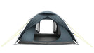 Outwell Cloud 5 - 5 Berth Dome Tent feature image of tent with both front and back door open so you see through tent, inner tent door unzipped to