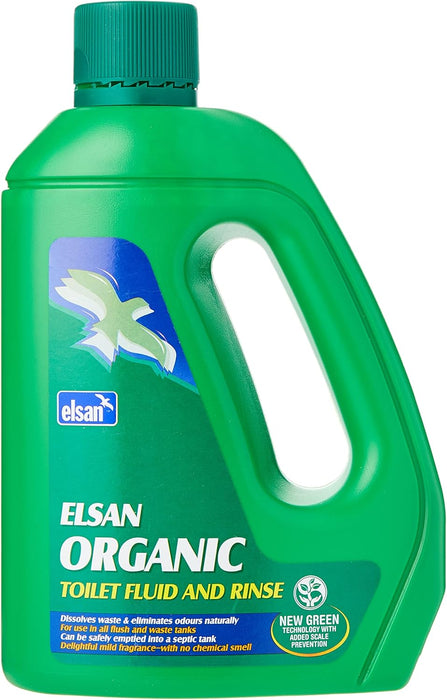 Elsan organic 2 litre toilet fluid and rinse