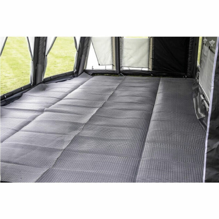 Sunncamp Swift 325 Luxury Breathable Awning Carpet shown inside awning