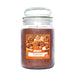 Airpure Gingerbread 18oz Scented Jar Candle - main product image, showing a glass jar candle with bronze orange wax and a picture label showing gingerbread figures with 'Airpure gingerbread scented candle' text printed on