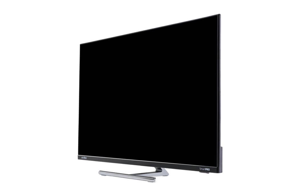 Avtex SmartPRO Smart TV - front-right side view of television with stand