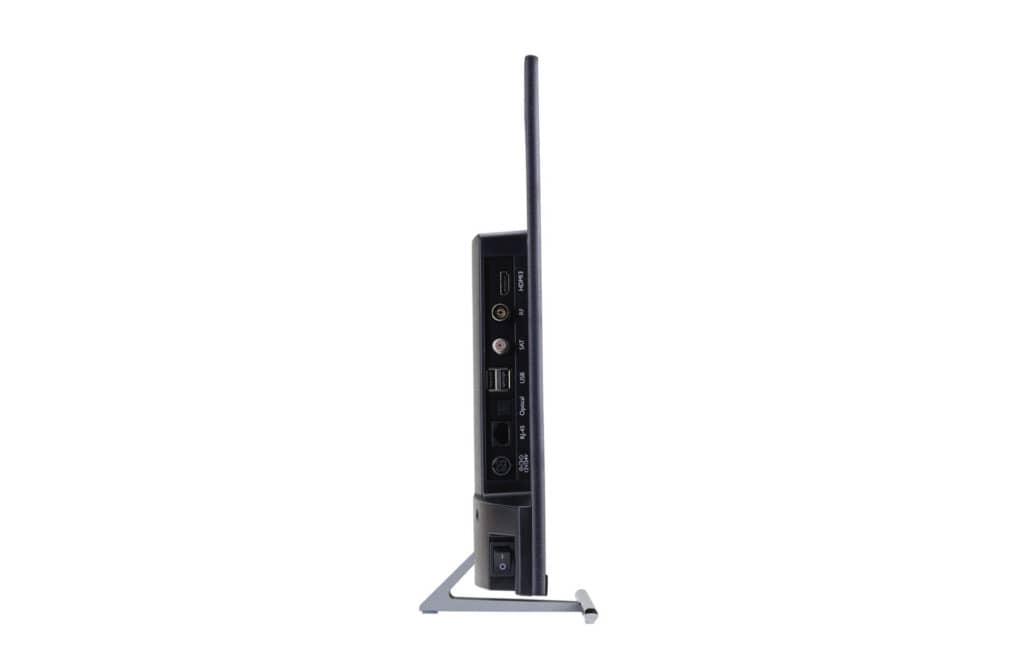 Avtex SmartPRO Smart TV - left-hand side view of television with stand
