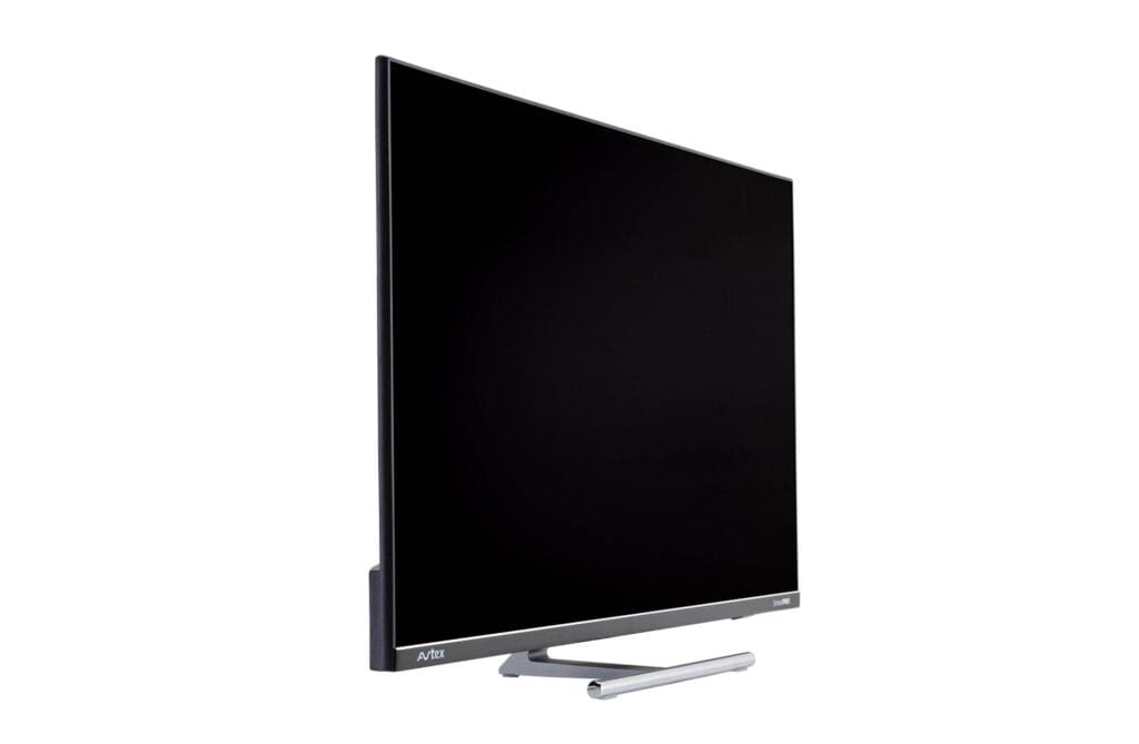 Avtex SmartPRO Smart TV - front-left side of television with stand