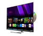 Avtex AV24DS SmartPRO 23.8” Smart TV + DVD - product image, showing front-right side view of television with stand, with DVD showing from side slot
