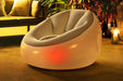 Bestway Inflatable Waterproof LED Chair With 7 Colour Lights - product image showing red LED light on
