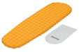 Bestway RidgeLite Large Insulated Mummy Sleeping Pad Yellow inflatable mattress with a white label on a white background