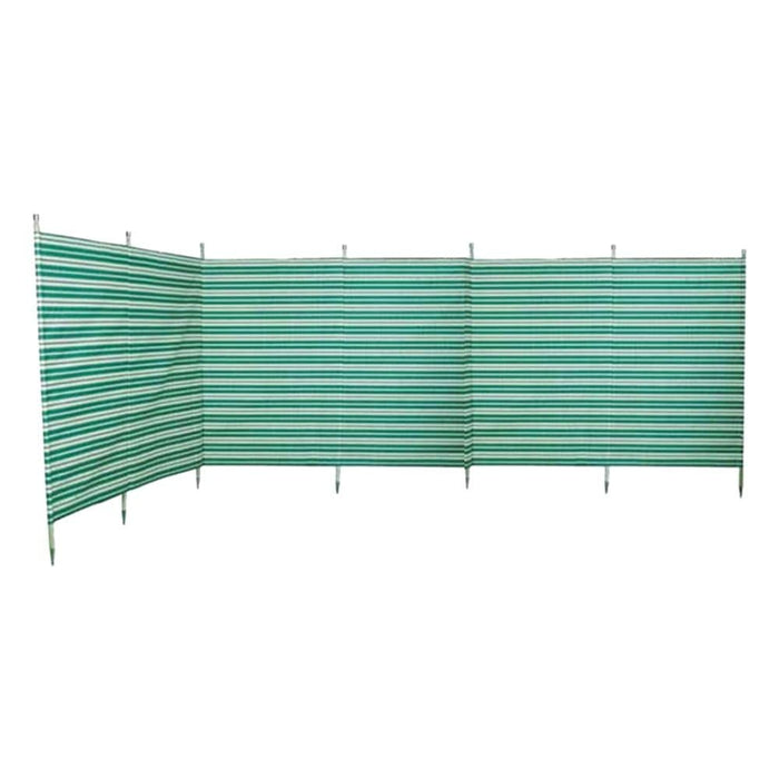 Blue Diamond 7-Pole Windbreak - Green Stripe, 5.4m - main product image