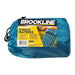 Brookline Single Inflatable Camping Mattress with Built-In Foot Pump - product image, showing mattress carry bag with mattress rolled up inside