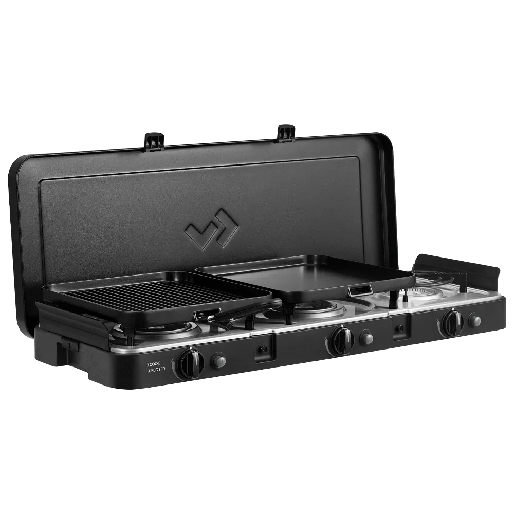 Cadac 3 Cook Turbo FFD Deluxe QR 3-Burner Stove — Aztec Leisure