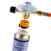 Cadac Bayonet Cartridge Adaptor  feature image showing the adaptor between bottle and regulator 