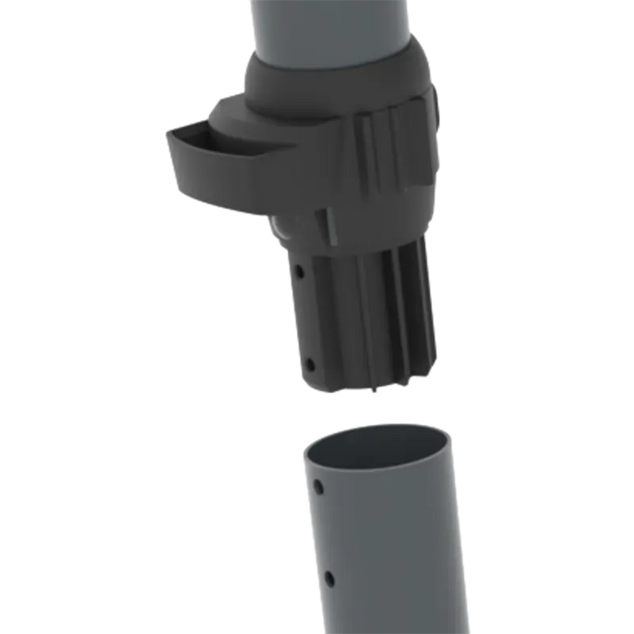 Cadac Carri Chef 40 QR BBQ, Paella Pan & Grill Combo- product image, showing close-up of adjustable leg middle section