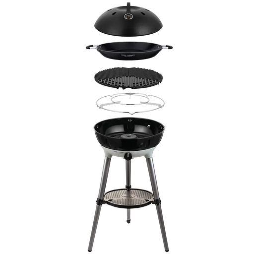 Cadac Carri Chef 40 QR BBQ, Paella Pan & Grill Combo - main product image, showing exploded image of contents