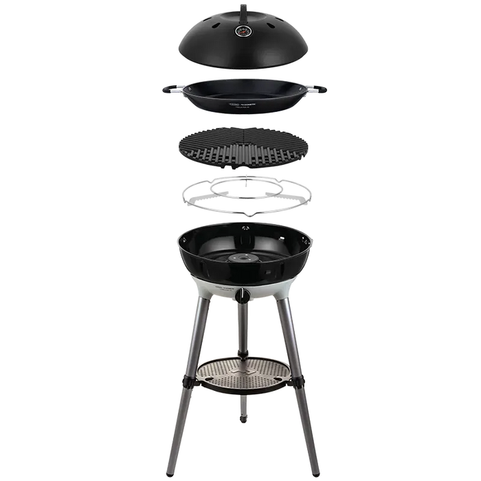 Cadac Carri Chef 40 QR BBQ, Paella Pan & Grill Combo - main product image, showing exploded image of contents
