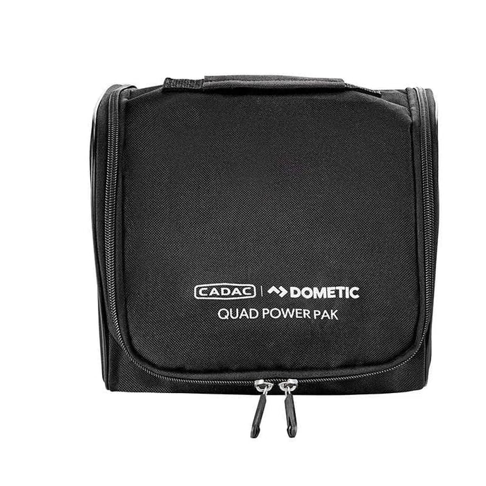 Black carrying case with Cadac and Dometic branding on a white background