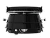 Black outdoor grill on a white background