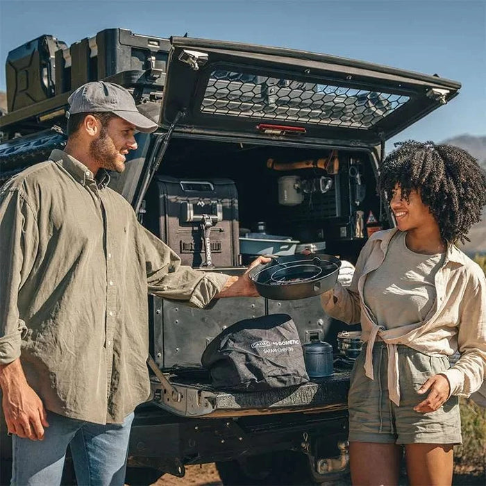 Cadac Safari Chef 30 LP Deluxe QR - LPG Camping BBQ - lifestyle image