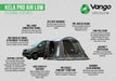 Vango Kela Pro Air Drive Away Awning - Low infographic of external features - 