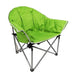 Crusader Comfort Compact Padded Folding Chair – Green - main product image, showing chair from front-side angle