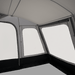 Dometic Rally Poled Caravan Porch Awning - product image, showing internal view of awning with all windows open