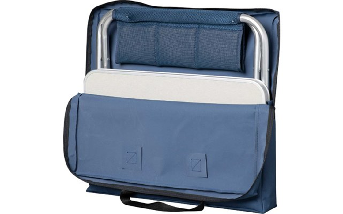 Dukdalf Adagio Stool Table Top and Case feature image of case half open with stool and table top in