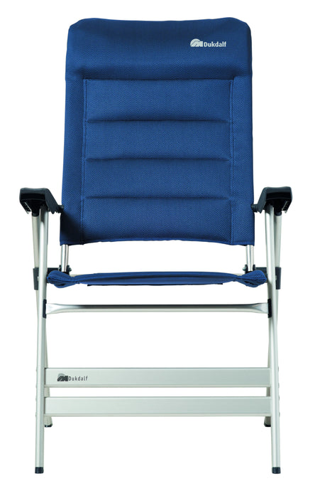 Dukdalf Sublime Aluminium Camping/Caravan Chair - Blue View from front
