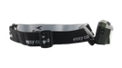 Easy Camp Crowberry Rechargeable Head Torch - product image, showing side view of torch with strap