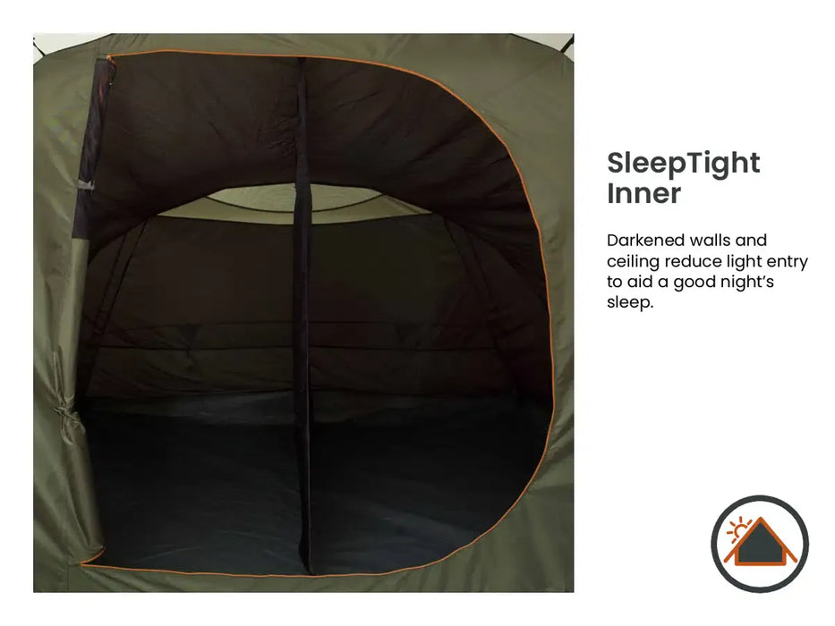 Easy Camp Leka Twin 8 Person Family Tent - product SleepTight inner infographic