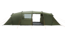 Easy Camp Leka Twin 8 Person Family Tent - product image, shown from front view with both front and back doors open