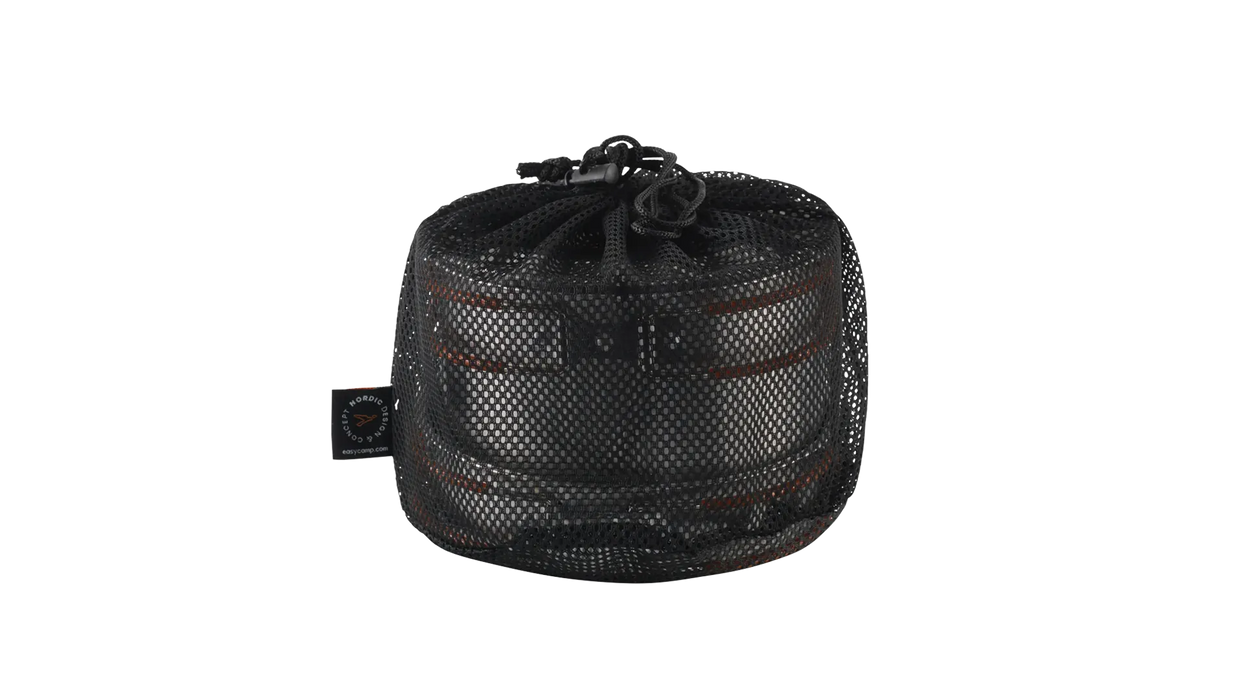 Easy Camp Moss 4 Person Camping Cook Set - product image, showing stacked set in included mesh carry bag