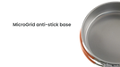 Easy Camp Moss Tour Stainless Steel Cook Set - product image, showing close-up of pan MicroGrid anti-stick base