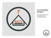 Easy Camp Vaulen Tipi 7 Person Festival Tent - product 'comfortably sleeps 7' infographic