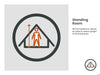 Easy Camp Vaulen Tipi 7 Person Festival Tent - product standing room infographic