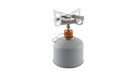 Easy Camp Venture Portable Camping Stove - product image, showing stove connected to EN417 gas cartridge