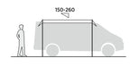 Easy Camp Voss Canopy Drive Away Camping Shelter - product diagram with dimensions