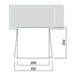 Easy Camp Voss Canopy Drive Away Camping Shelter - product bird's eye view diagram with dimensions