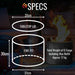 EcoFuego El Campo Fire Pit - Wood Original - product specifications graphic
