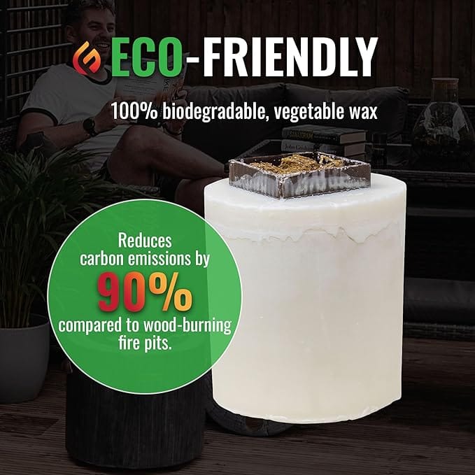 EcoFuego El Campo Fire Pit - Wood Graphite Grey - product feature information graphic