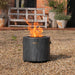EcoFuego El Campo Fire Pit - Wood Graphite Grey - product image, shown alight