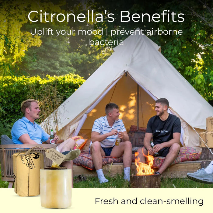 EcoFuego Fire Pit Wax Refill - Citronella 4.5kg - product features infographic