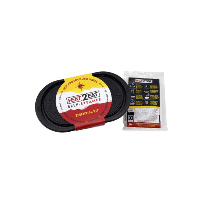 Heat 2 Eat Self Steamer Small HEAT2EAT self-steamer kit with packaging on a white background