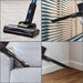 HomeLife Tornado CX15 2-in-1 Cordless Vacuum Cleaner - product image, showing vacuum cleaner being used on carpet, window blinds, furniture cushions, and wooden flooring, in four separate images