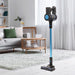 HomeLife Tornado CX15 2-in-1 Cordless Vacuum Cleaner - lifestyle image, showing vacuum cleaner stood up in living room space