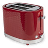 Kampa Deco Electric Toaster - Ember red main feature image of toaster side view