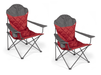 Kampa XL High Back Folding Camping Chair - Ember Red X2