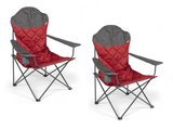 Kampa XL High Back Folding Camping Chair - Ember Red X2