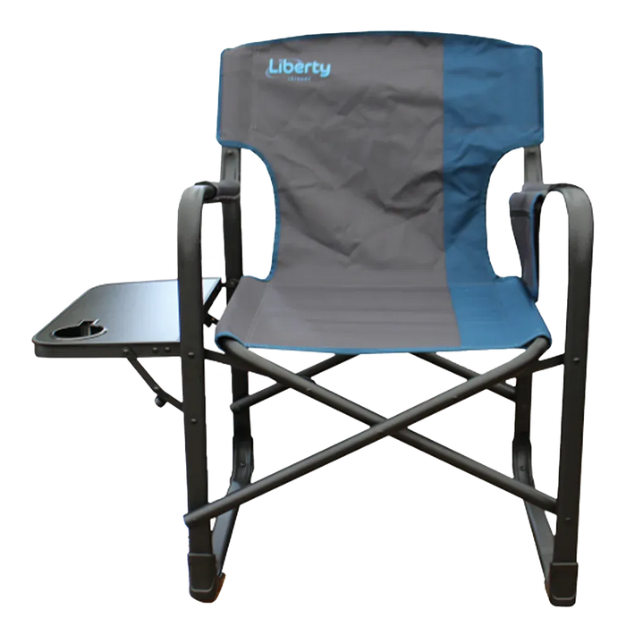 Liberty Leisure Director Camping Chair with Side Table – Blue - main product image