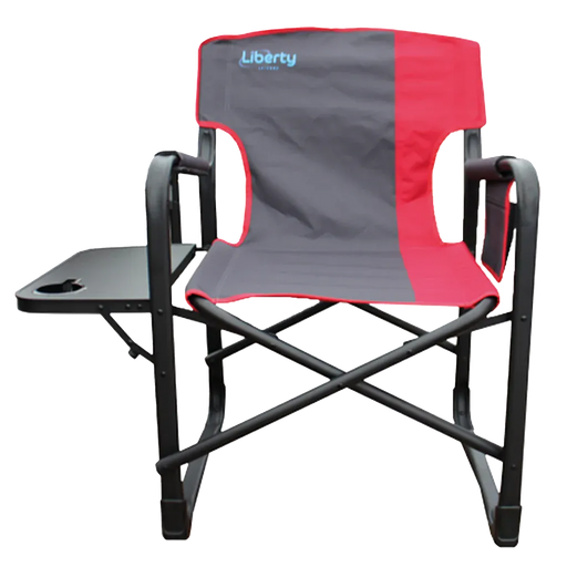 Liberty Leisure Director Camping Chair with Side Table – Red - main product image