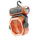 Lifestyle Rechargeable Camping Fan, LED Light & Power Bank - product image, showing fan/light hung upside-down by hook in base