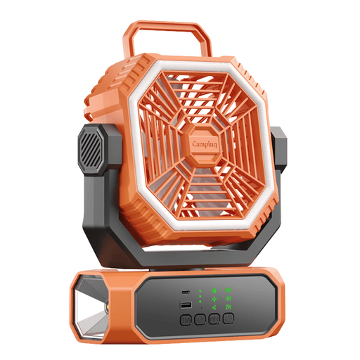 Lifestyle Rechargeable Camping Fan, LED Light & Power Bank - main product image